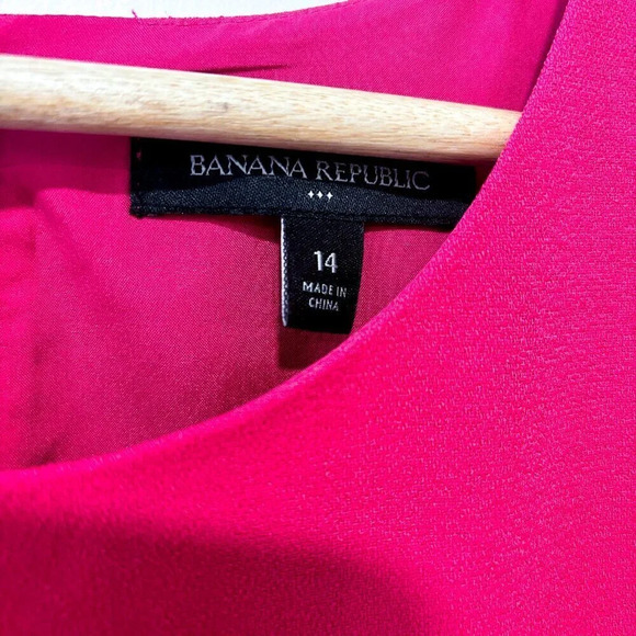 BANANA REPUBLIC Pink Lace-Hem Dress | Sleeveless, Embroidered | Size 14 * - Picture 5 of 6